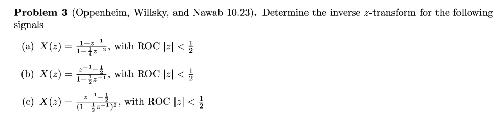 Solved Problem 3 (Oppenheim, Willsky, and Nawab 10.23