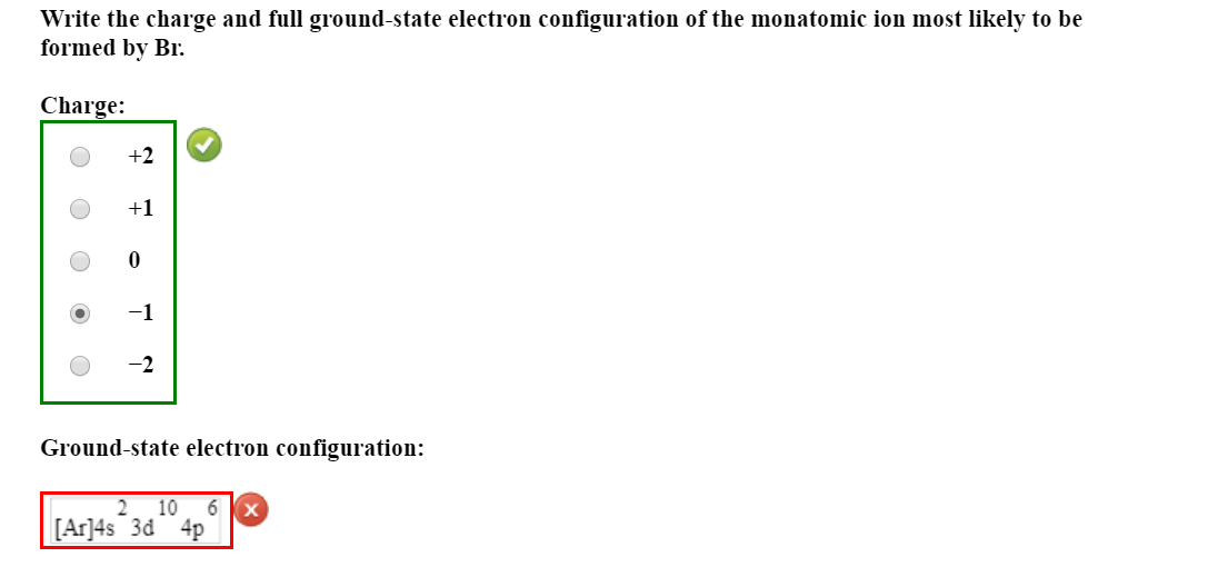 Solved Write the charge and full groundstate electron