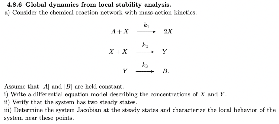 4.8.6 Global dynamics from local stability analysis. | Chegg.com
