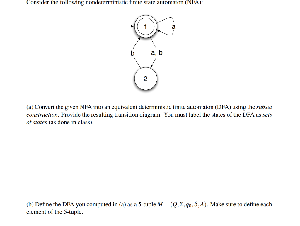 Solved Consider The Following Nondeterministic Finite State | Chegg.com