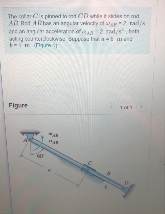 Solved Determine the angular velocity of rod Cd | Chegg.com