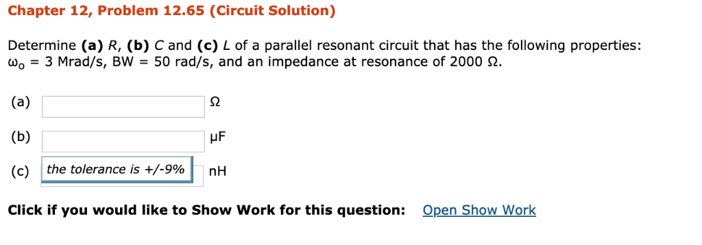 Solved Chapter 12, Problem 12.65 (Circuit Solution) | Chegg.com