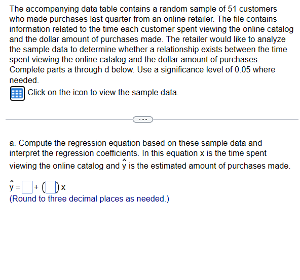 Question Content Area TopPart 1The Accompanying Data | Chegg.com