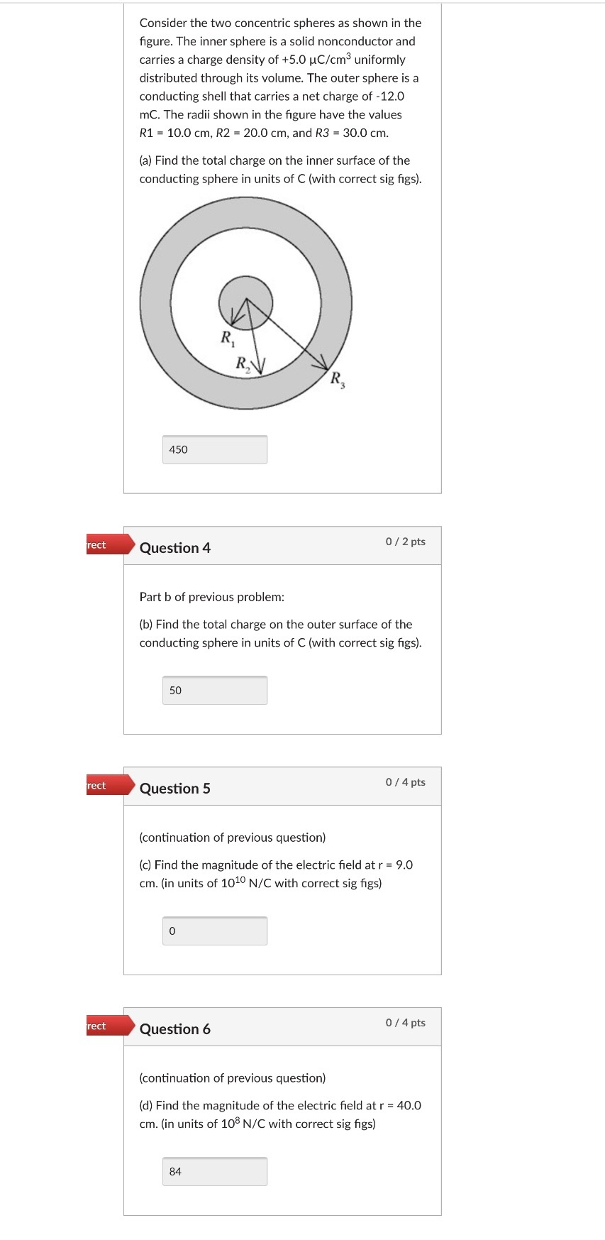 Solved Consider The Two Concentric Spheres As Shown In The | Chegg.com