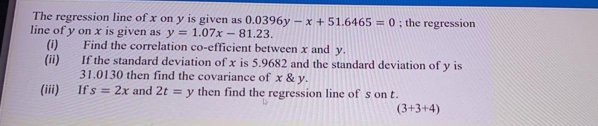 regression line of x on y vs y on x