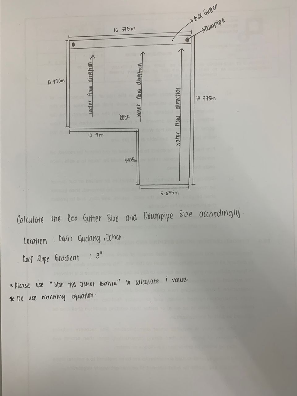 Calculate the Box Gutter size and Downpipe size