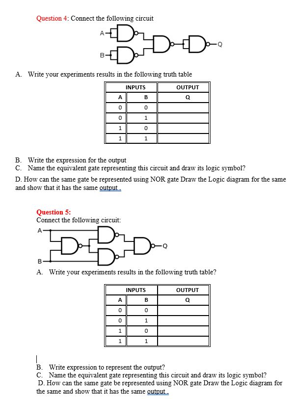 Solved Question 4: Connect the following circuit D 8:00 A. | Chegg.com