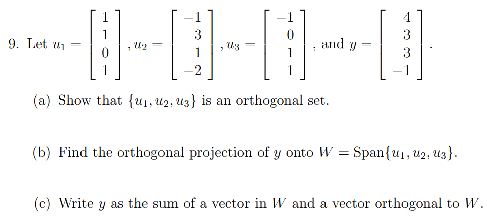 Solved 3 1 1 1 3 9 Let Uj 1 U2 U3 I Chegg Com