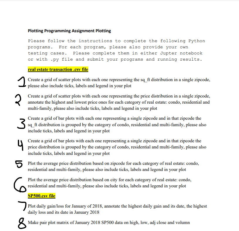 Plotting Programming Assignment Plotting Please | Chegg.com