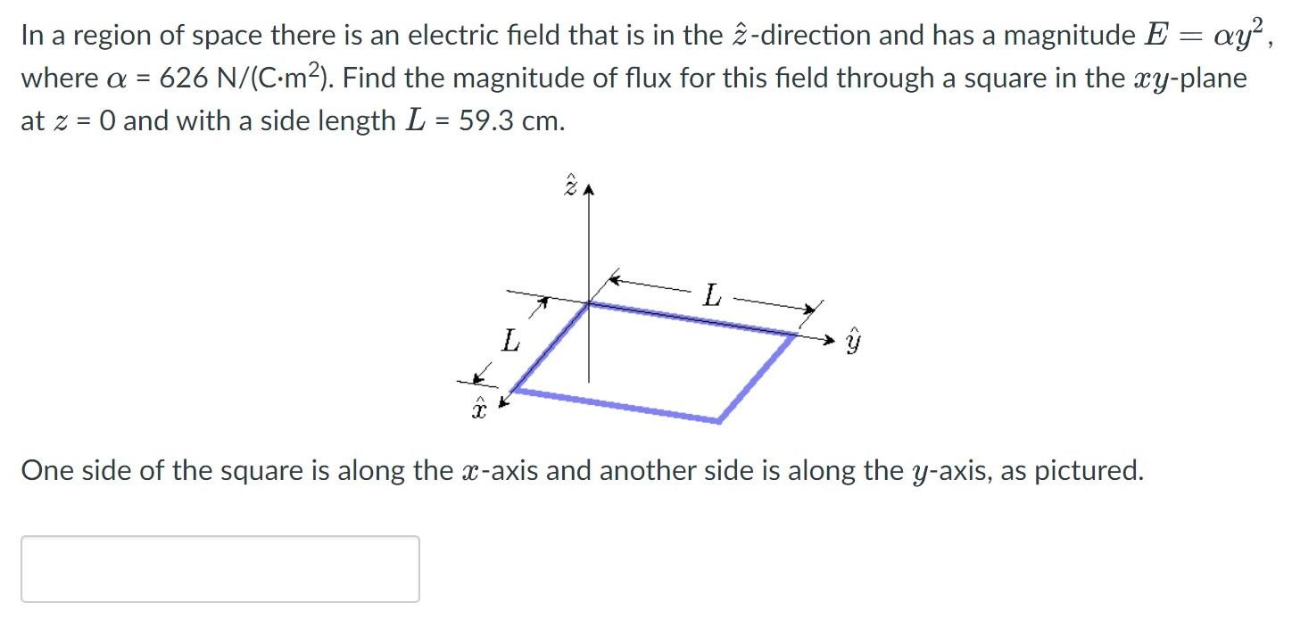 Solved - In a region of space there is an electric field | Chegg.com