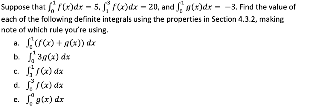 Solved Suppose That ſ F X Dx 5 5 F X Dx 20 And ſo Chegg Com