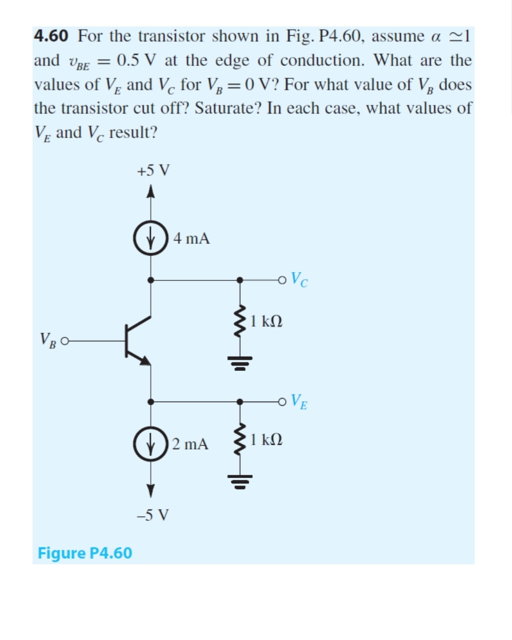 Solved 4.60 For the transistor shown in Fig. P4.60, assume