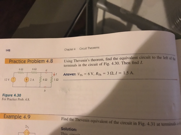 Solved Chapter 4 Circuit Theorems 142 Practice Problem 4.8 | Chegg.com