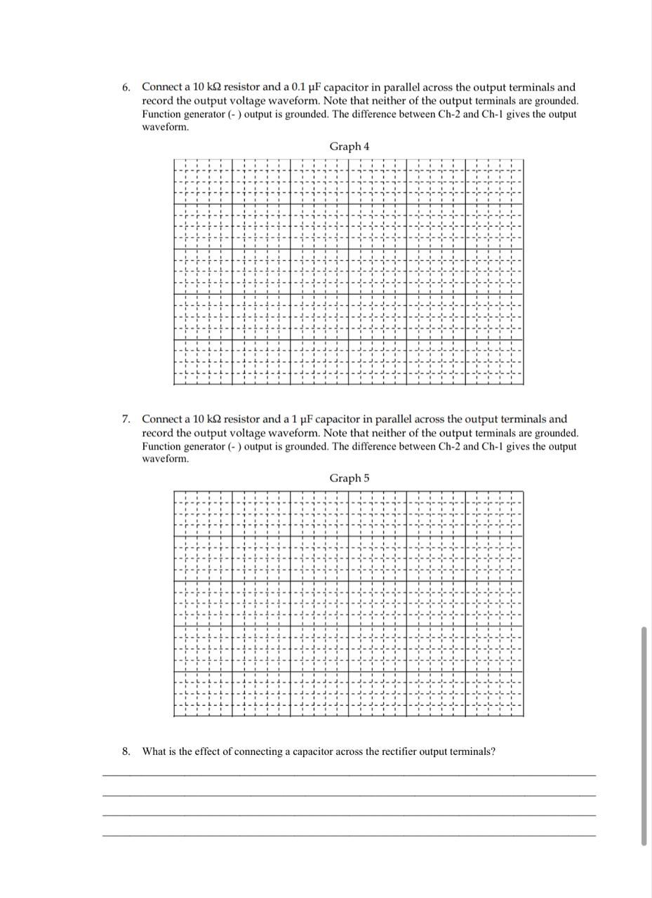 Solved Experiment 5.1: Half Wave Rectifier 1. Connect the | Chegg.com
