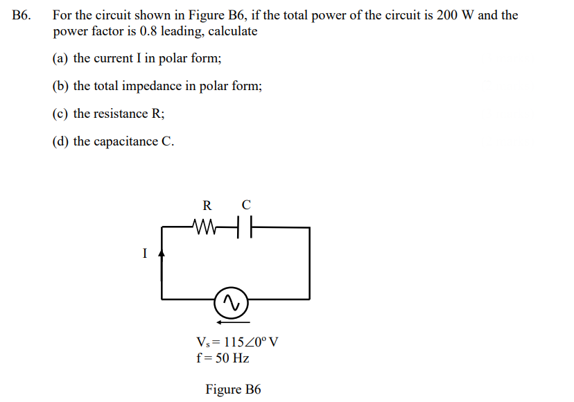 Solved B6. ﻿For The Circuit Shown In Figure B6, ﻿if The | Chegg.com