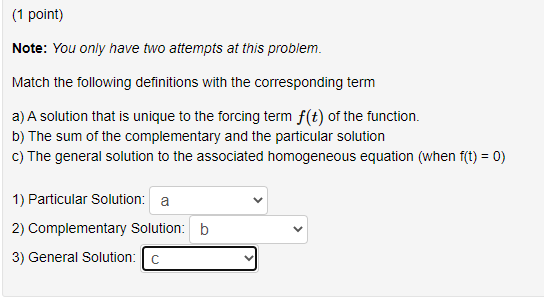 Solved (1 point) Note: You only have two attempts at this | Chegg.com