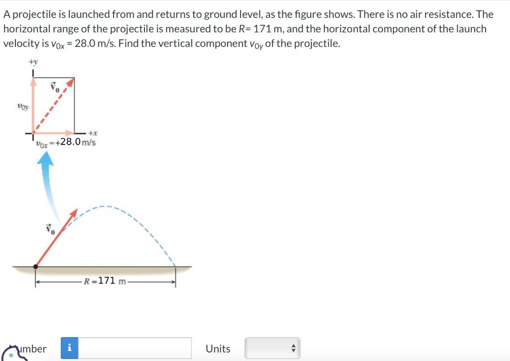 Solved A projectile is launched from and returns to ground | Chegg.com