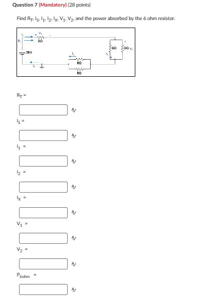 Solved Use the voltage divider rule to find V (the voltage | Chegg.com
