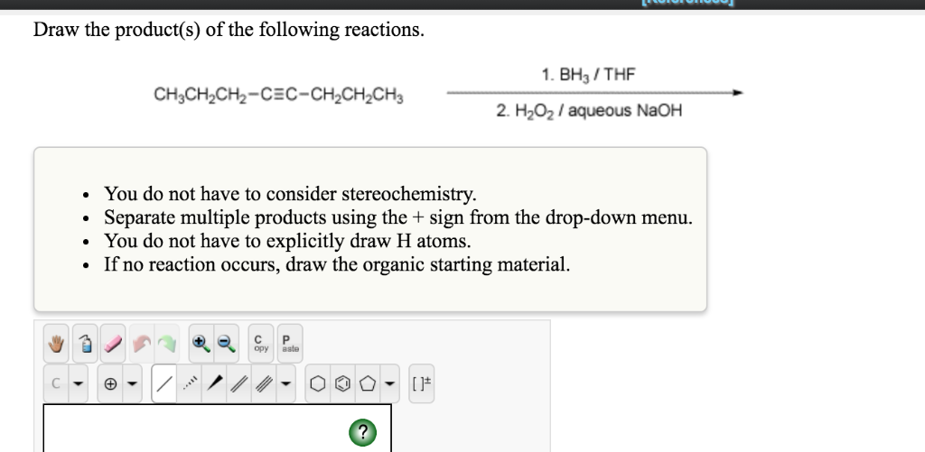 Solved Draw the product(s) of the following reactions. 1. | Chegg.com