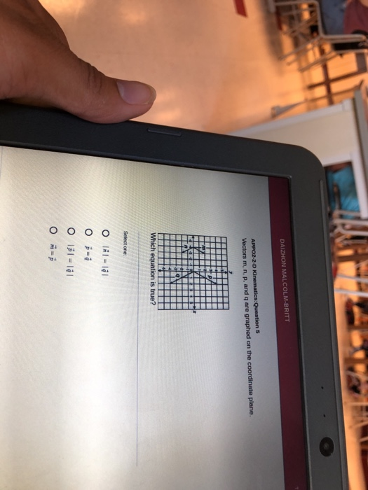 Solved DAIZHON MALCOLMBRITT A girl throws a rock