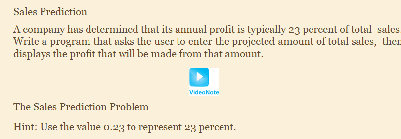 Solved Sales Prediction A company has determined that its | Chegg.com
