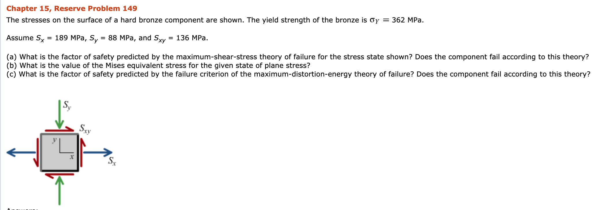 Solved Chapter 15, Reserve Problem 149 The stresses on the