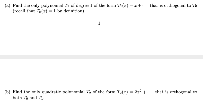 Solved Problem 2. [Constructing An Orthogonal Basis In A | Chegg.com