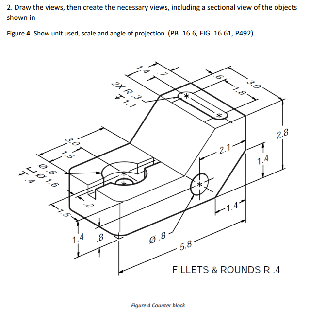 Solved 2. Draw the views, then create the necessary views, | Chegg.com