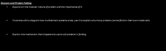 Solved Domain and Protein Folding - Expond on the modular | Chegg.com