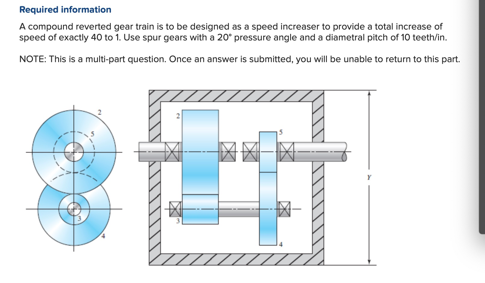 Solved Required information A compound reverted gear train