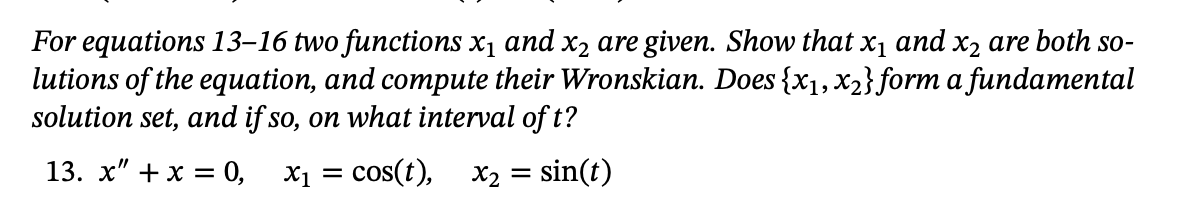 Solved For equations 13-16 two functions x1 and x2 are | Chegg.com