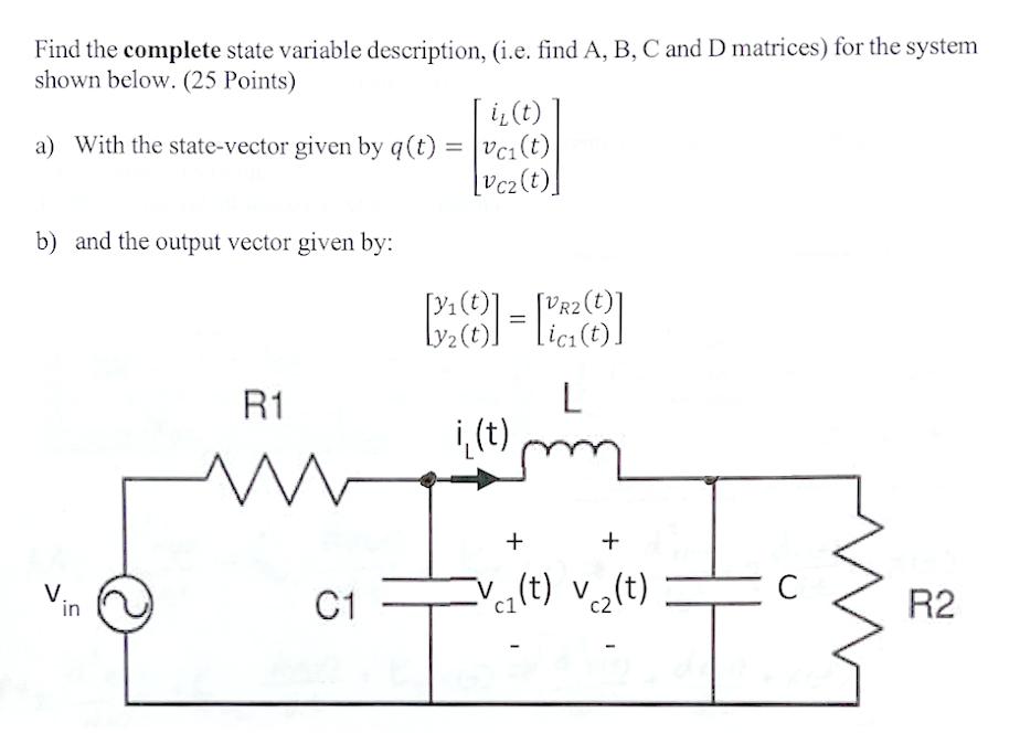 Solved Find the complete state variable description, (i.e. | Chegg.com