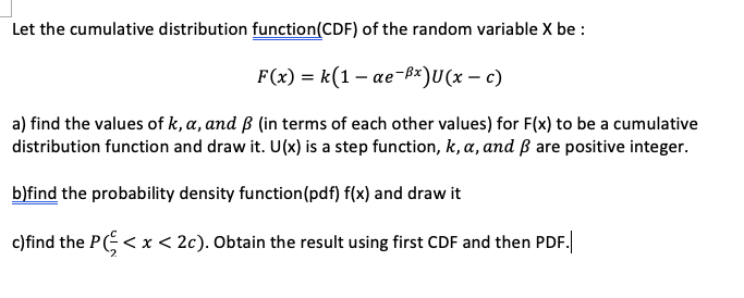 finding cdf from pdf