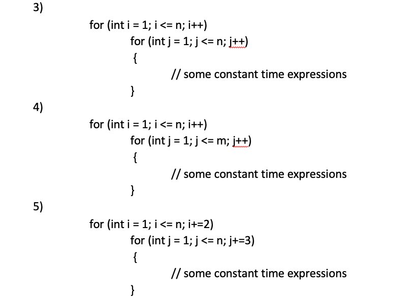 Solved Find how many times the loop will run in each of the | Chegg.com