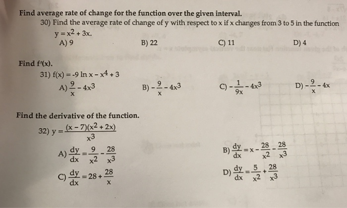 how to find average rate of change linear function