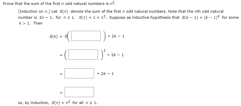 Solved Prove that the sum of the first n odd natural numbers | Chegg.com