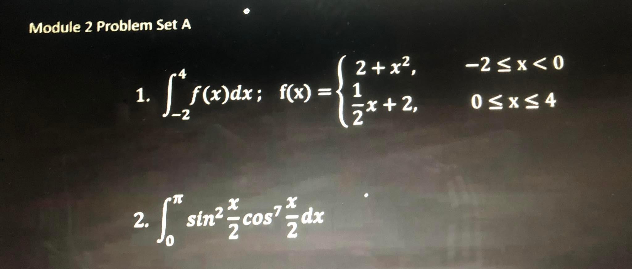 Solved Module 2 Problem Set A -2 | Chegg.com