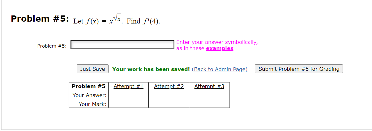 Solved Problem \# 5: Let F(x)=xx. Find F′(4). Problem \#5: | Chegg.com