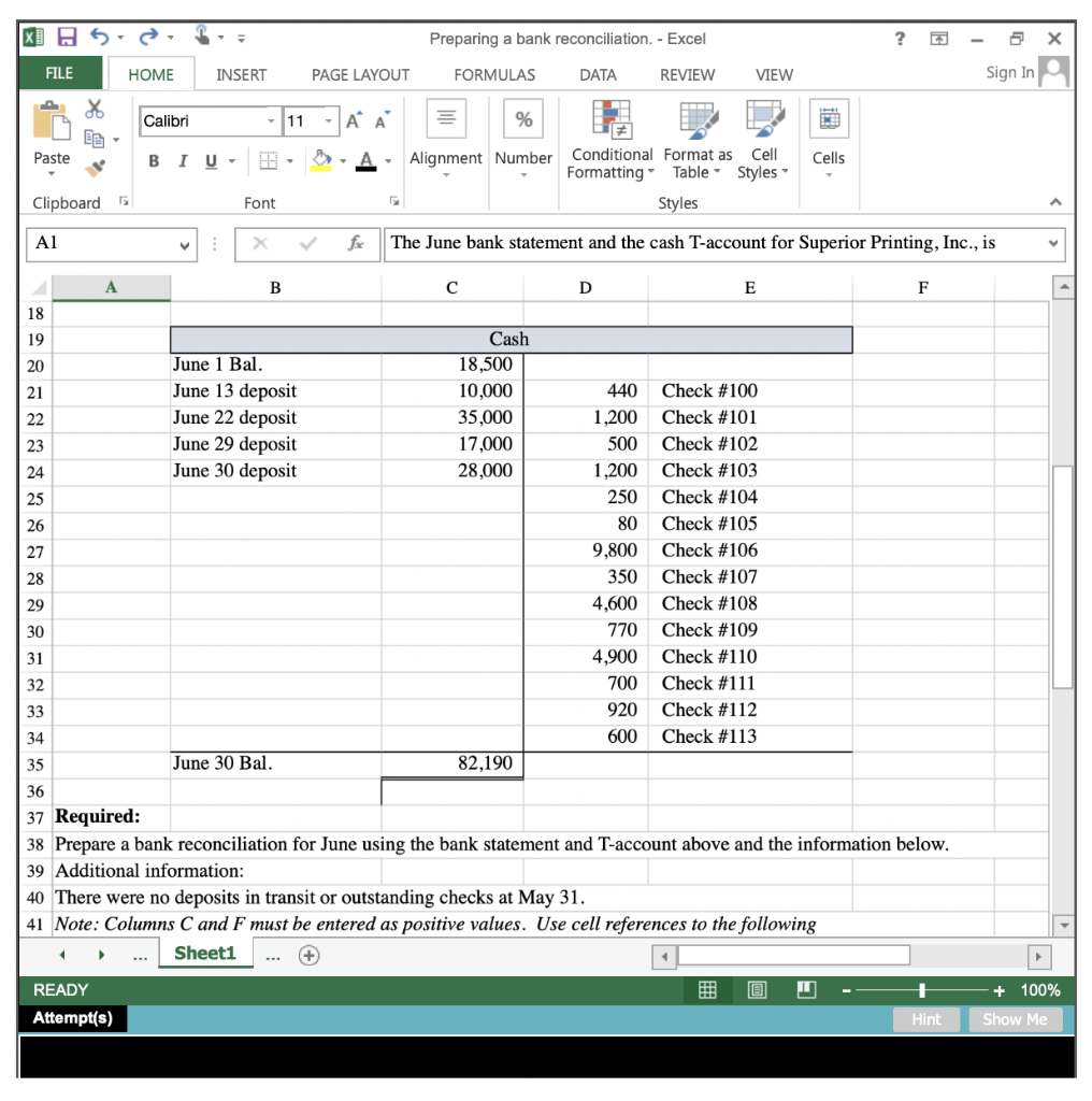 Solved Preparing a bank reconciliation. 1. Prepare a bank | Chegg.com