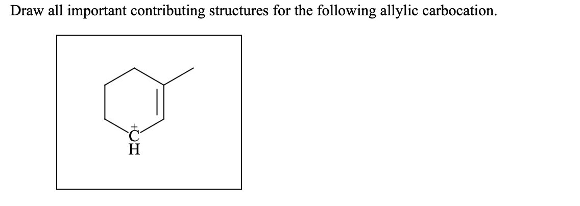 Solved Draw all important contributing structures for the | Chegg.com