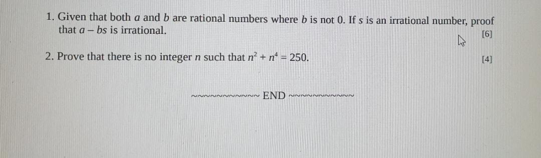 Solved 1. Given That Both A And B Are Rational Numbers Where | Chegg.com