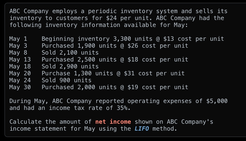 Solved ABC Company Employs A Periodic Inventory System And | Chegg.com