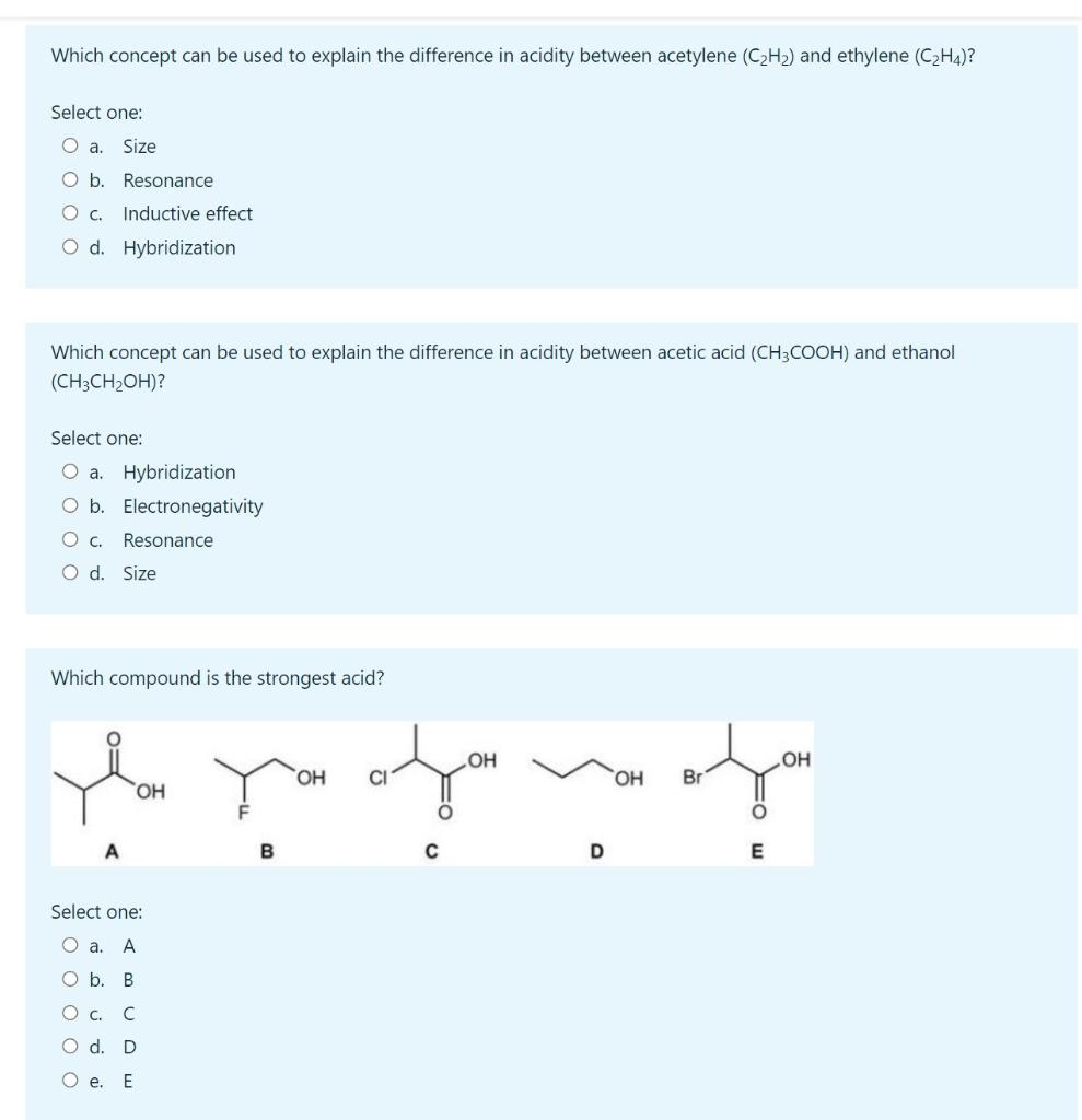 Solved Which concept can be used to explain the difference Chegg