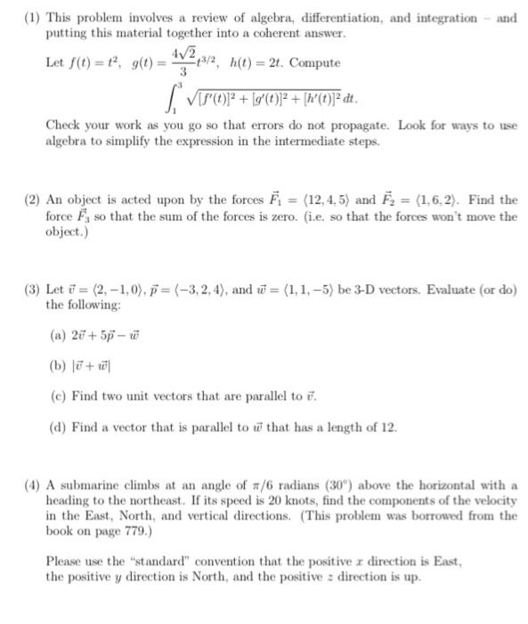 Solved (1) This problem involves a review of algebra, | Chegg.com