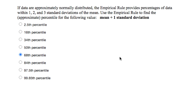 Solved If data are approximately normally distributed, the | Chegg.com
