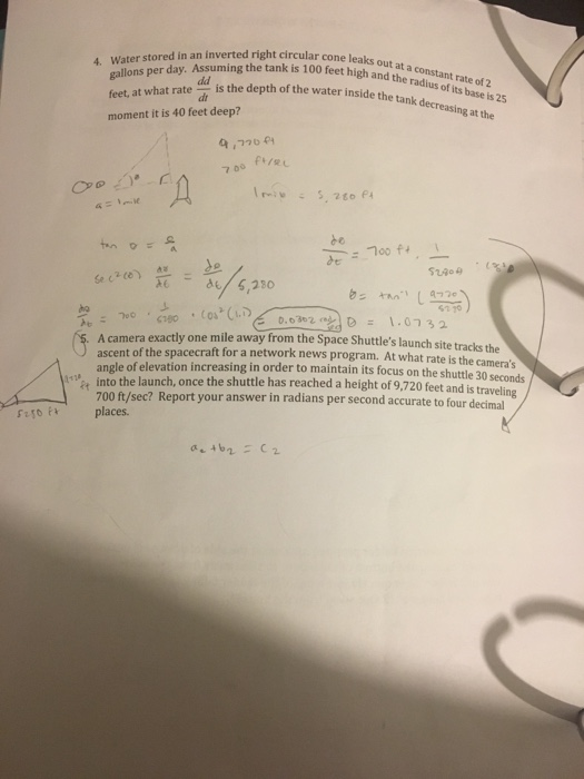 Solved RELATED RATES WORKSHEET 2 Remember in related rate | Chegg.com