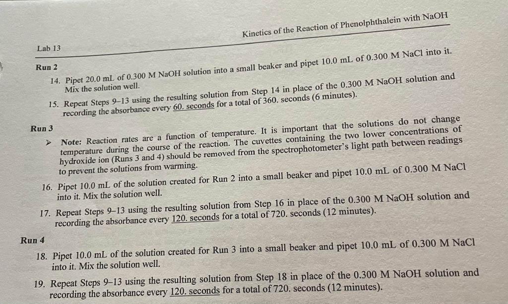 Calculate the concentration of hydroxide ions in run