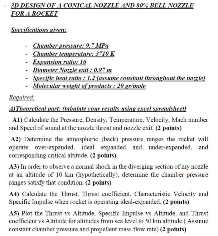 3D DESIGN OF A CONICAL NOZZLE AND 80\ BELL NOZZLE