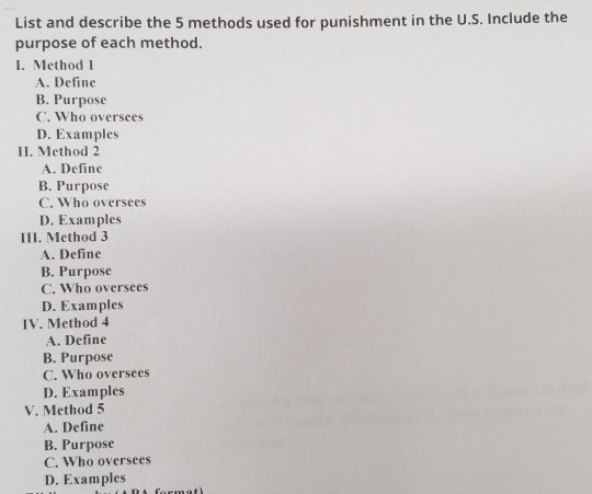 Solved I. Define the Due Process Model of Crime A. Define | Chegg.com