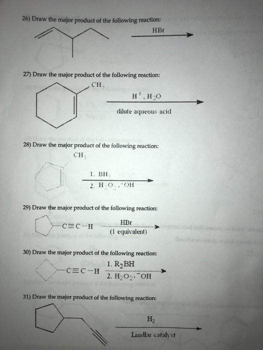 Solved 11) What is the major product of the following | Chegg.com